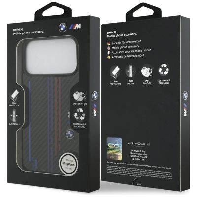8. Etui BMW M Kevlar Lines & Logo MagSafe na iPhone 17 Pro Max - czarne