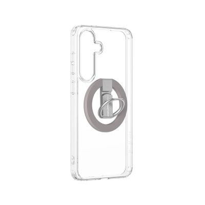 5. Etui silikonowe AMAZINGTHING Minimal Mag Case z pierścieniem magnetycznym i ringiem magnetycznym do Samsung Galaxy S25 - przezroczyste