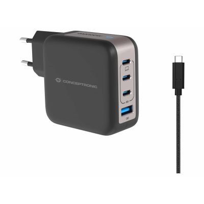5. CONCEPTRONIC Ładowarka 4Port GaN 3xUSB-C/1xA 100WPD3.0/PPS sw