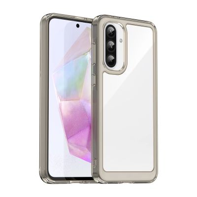 Etui Outer Space Case do Samsung Galaxy A26 pokrowiec z elastyczną ramką  - półprzezroczyste, czarne