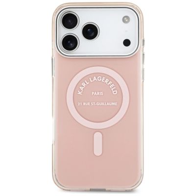 3. Etui Karl Lagerfeld IML Karl RSG Logo MagSafe do iPhone 17 Pro Max - różowe