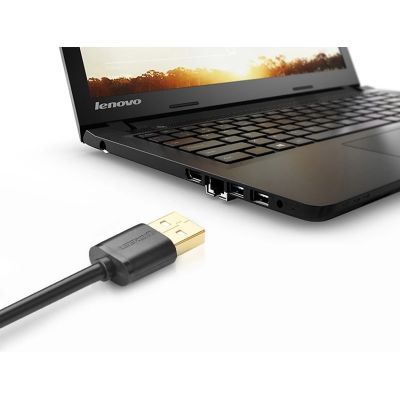 4. Ugreen kabel przewód przejściówka USB (żeński) - USB (męski) 2m czarny (10316)