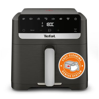 2. Tefal Easy Fry Mega Compact EY866HE1 frytkownica Pojedyńczy 7,5 l Autonomiczny Frytkownica na gorące powietrze Czarny, Srebrny