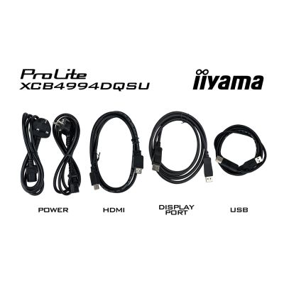 12. iiyama ProLite XCB4994DQSU-B1 monitor komputerowy 124,5 cm (49") 5120 x 1440 px Dual QHD LCD Czarny