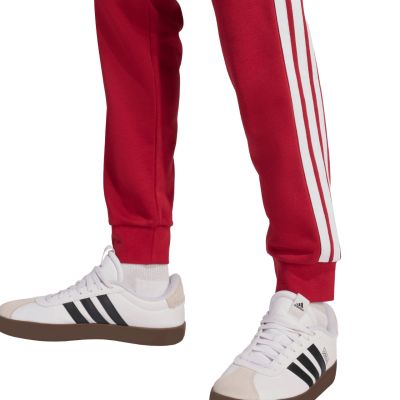 5. Spodnie męskie adidas Essential 3-Stripes French Terry bordowe KR2702