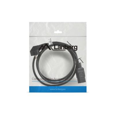 4. LANBERG KABEL ZASILAJĄCY DO SERWERA CEE 7/7 -> C19 ,16A, 1.8M