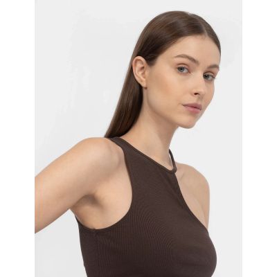2. Crop top asymetryczny na jedno ramię damski 4F