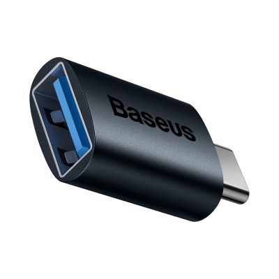 3. Adapter Baseus Ingenuity Series z USB-C do USB-A 10Gb/s - niebieski