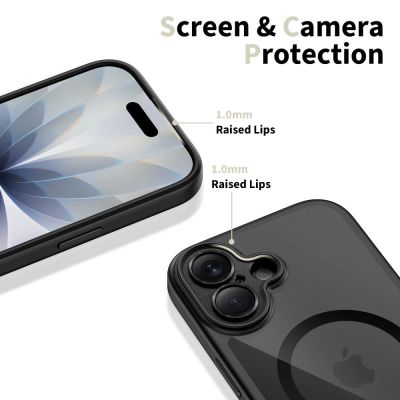 4. Etui Tech-Protect Magpeak Magsafe CC na iPhone 17- przezroczysto-czarne