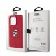4. Etui Karl Lagerfeld Silicone Karl&Choupette Heads Ring MagSafe na iPhone 15 Pro - czerwone