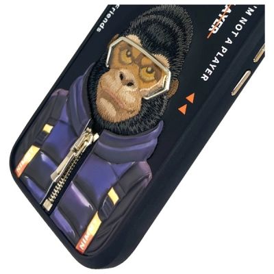 7. Etui Nimmy Cool&Cute 2.0 Monkey na iPhone 16 - czarne