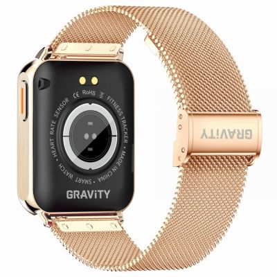 10. Smartwatch Gravity Różowe Złoto Fioletowy 2 Paski GT17-3