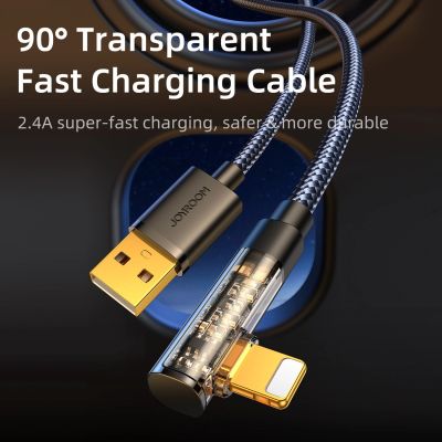2. Kabel Joyroom Gaming Cable S-UL012A6 Lightning (kątowy) / USB-A (prosty) 2.4A 1.2 m - niebieski