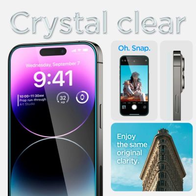 13. Szkło hartowane Spigen Glas.tR EZ Fit na iPhone 14 Pro Max - 2 szt.