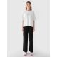 6. T-shirt oversize z nadrukiem damski 4F 4FRAW24TTSHF2582-10S