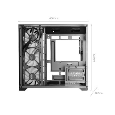 10. TACENS MARS MC-V5 4xARGB USB-C ATX-obudowa/cases