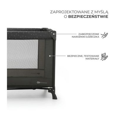 8. Kinderkraft Łóżeczko turystyczne JOY LIGHT GREY