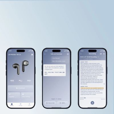 12. Słuchawki bezprzewodowe Joyroom JR-FB1 Funpods Bluetooth 6.0 douszne TWS z funkcjami AI - białe