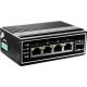 2. LevelOne IGP-0502 - Przełącznik - -40 °C do 75 °C - 4 x 10/100/1000 (PoE+) + 1 x Gigabit SFP - Biurko, Montaż na szynie DIN, Możliwość montażu na ścianie - PoE+ (120 W) - Zasilanie prądem stałym