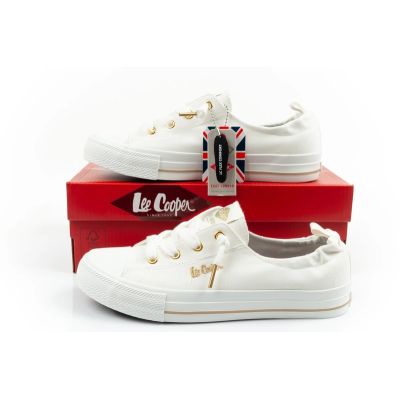 10. Lee Cooper buty sportowe damskie trampki modne białe wsuwane