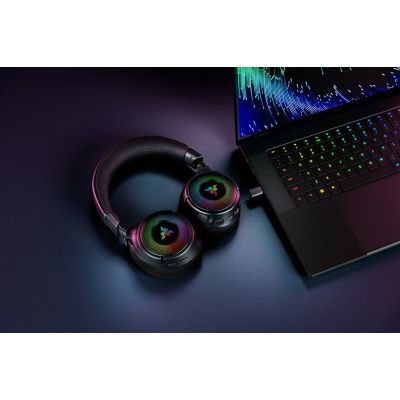17. Razer Kraken V4 Zestaw słuchawkowy Bezprzewodowy Opaska na głowę Gaming USB Typu-A Bluetooth Czarny