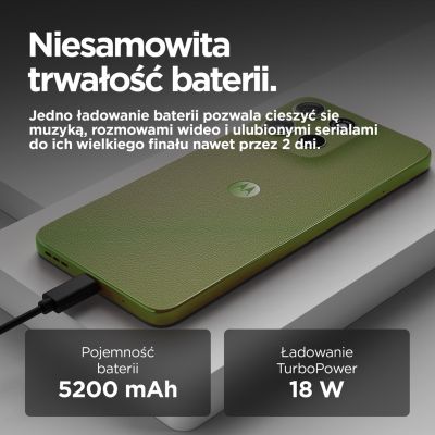 7. Smartfon Motorola Moto G15 8/128GB Iguana Green