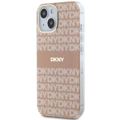 2. Etui DKNY IML Mono & Stripe MagSafe na iPhone 15 Plus / 14 Plus - różowe