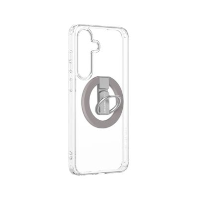 5. Etui silikonowe AMAZINGTHING Minimal Mag Case z pierścieniem magnetycznym i ringiem magnetycznym do Samsung Galaxy S25+ - przezroczyste