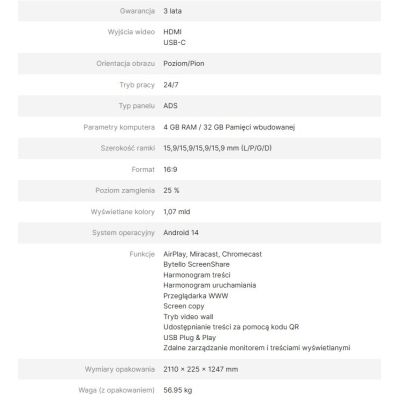 11. AVTEK MONITOR INFORMACYJNY DS2 86"