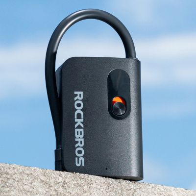 8. Pompka akumulatorowa Rockbros L1 Mini 70 psi kompresor długość węża 200 mm Schrader - czarna