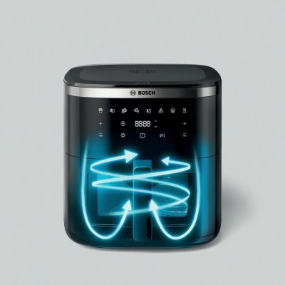 3. Frytkownica beztłuszczowa Bosch MAFS2671B (1800w; 7,2L)