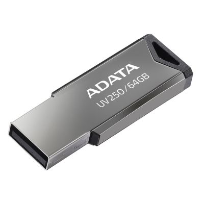 3. Pendrive ADATA UV250 AUV250-64G-RBK (64GB; USB 2.0; kolor srebrny)