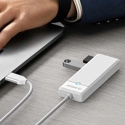 5. Hub USB Orico PAPW4A-C3 4-portowy 4x USB-A 3.0 0,15 m - biały