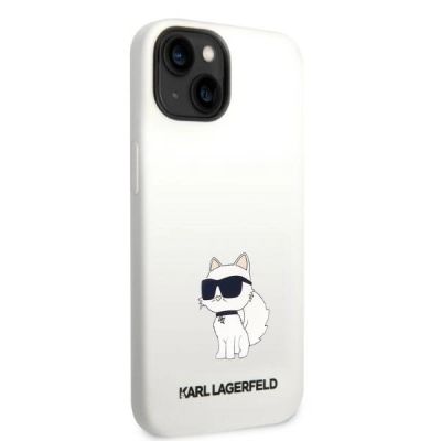 4. Etui Karl Lagerfeld Silicone Choupette MagSafe na iPhone 14 Plus - białe
