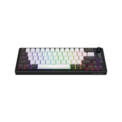 16. HATOR Skyfall Pro Wireless 65 klawiatura Gaming USB + RF Wireless + Bluetooth QWERTY US English Czarny, Szary
