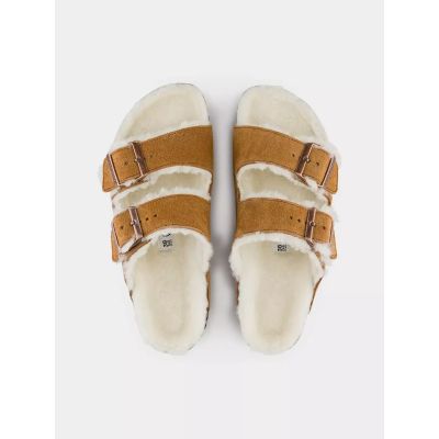 8. Klapki Birkenstock Arizona Shearling Mink W 1001135