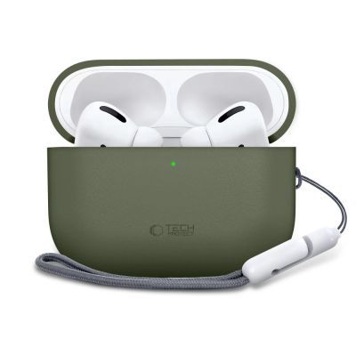 2. Etui Tech-Protect Silicone na AirPods Pro 3 - zielone