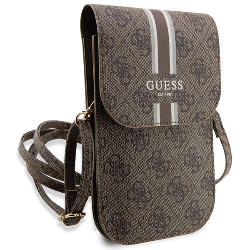 3. Torebka Guess 4G Stripe - brązowa