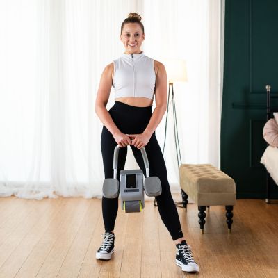 19. KA08 GRAY ABS AUTOMATYCZNE KOŁO DO ĆWICZEŃ MIĘŚNI BRZUCHA Z WYŚWIETLACZEM LCD I ŁADOWANIEM HMS