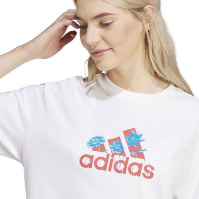 6. Koszulka damska adidas Flower Pack Badge of Sport biała IT1421