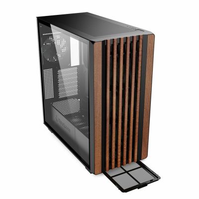 4. Sharkoon REBEL C70G RGB Full Tower Czarny, Drewno