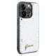 4. Etui Guess Sequin Script Metal na iPhone 14 Pro Max - srebrne