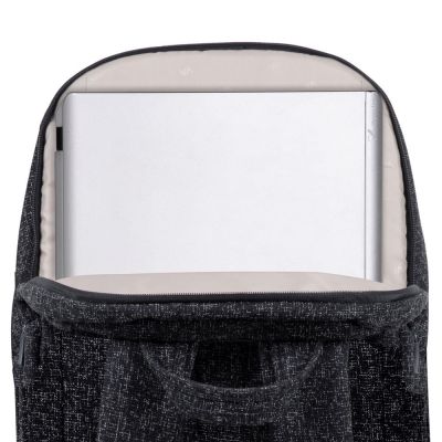 14. Plecak na laptop 15,6", RIVACASE Anvik, 15L, czarny, z materiału wodoodpornego, kieszenie na tablet 10,5", smartfon, dokumenty, akcesoria, butelkę