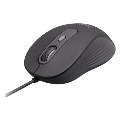 5. Logitech Signature Wired M520 for Business myszka Biuro Oburęczny USB Type-C Optyczny 4000 DPI