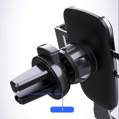 6. Grawitacyjny uchwyt samochodowy do smartfona na kratkę nawiewu czarny (YC08)