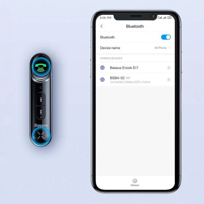 15. Transmiter Bluetooth AUX Baseus BSBA-02 (Overseas Edition) - czarny