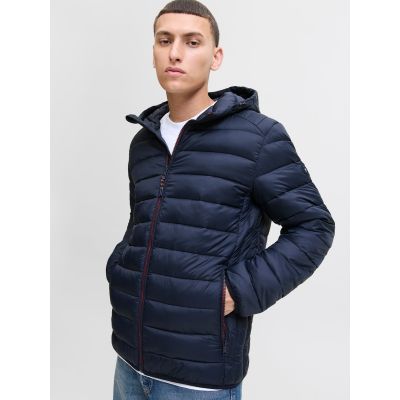 6. Jack&Jones męska kurtka puchowa JJEBRADLEY LIGHT PUFFER HOOD NOOS 12280970 SKY CAPTAIN