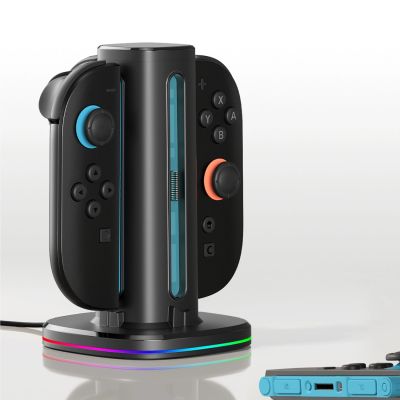 9. Stacja ładująca AMAZINGTHING Thunder Pro PlayDock Charger do kontrolerów Nintendo Switch 2 - czarna