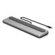 Stacja dokująca USB-C 12 portowa, max. 8K/30Hz z HDR, HDMI, DP, max. 3 monitory (MST), USB-C 3.2 Gen2, Gigabit Ethernet, SD/Micro SD, Audio, PD 100W