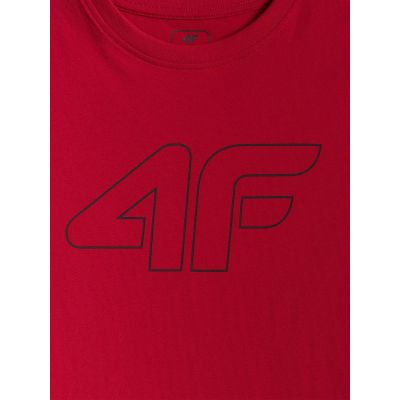 5. T-shirt regular z nadrukiem chłopięcy 4F 4FJRSS26TTSHM3599-10S